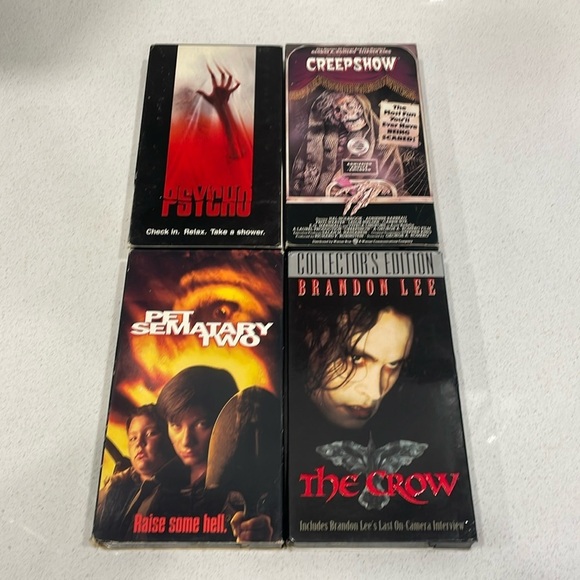 4 Vintage Horror Movie VHS Movies - Picture 1 of 16